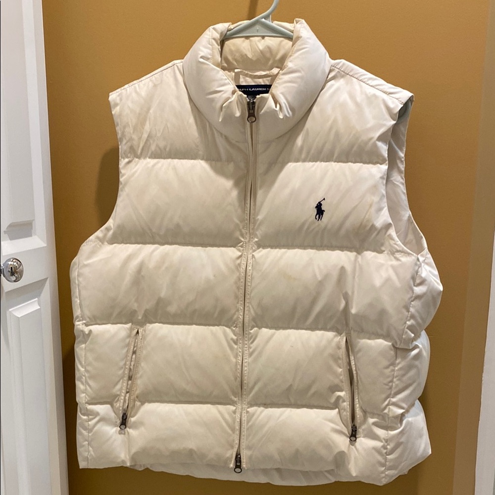 Ralph Lauren Cream Puffer Vest
